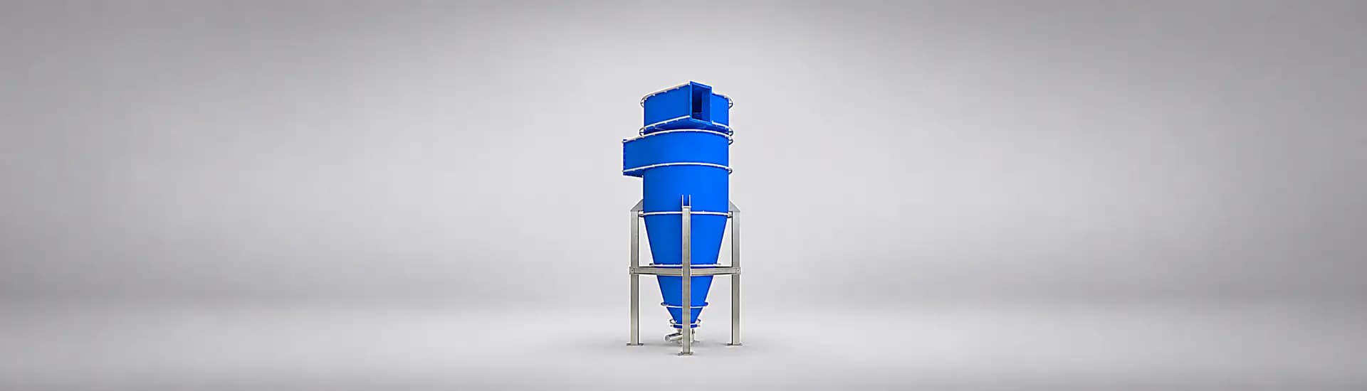Zyklonabscheider, CAD-Rendering im Querformat